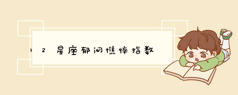 12星座郁闷憔悴指数
