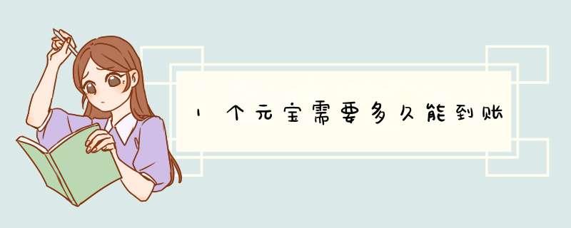 1个元宝需要多久能到账