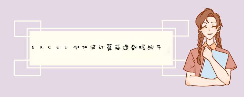 EXCEL中如何计算筛选数据的平均值