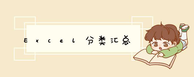 Excel分类汇总