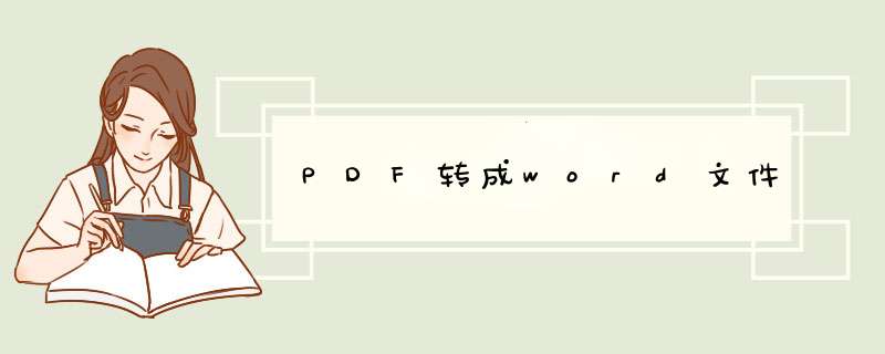 PDF转成word文件