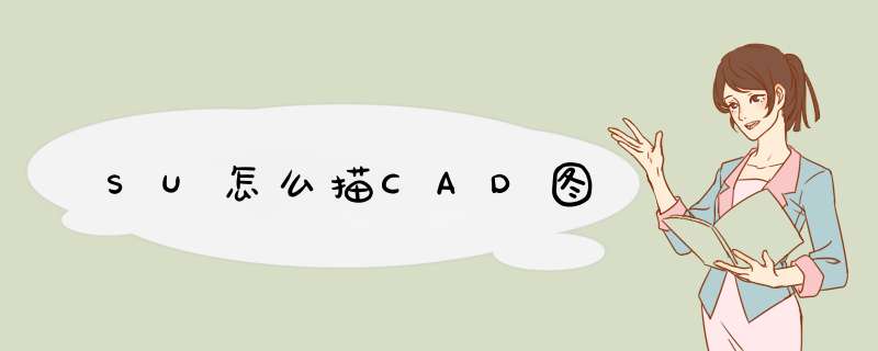 SU怎么描CAD图