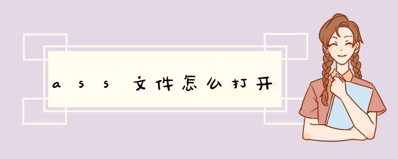 ass文件怎么打开