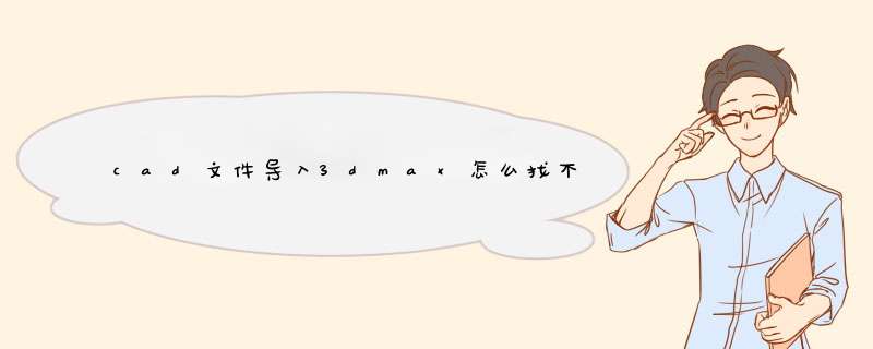 cad文件导入3dmax怎么找不到，解决方法
