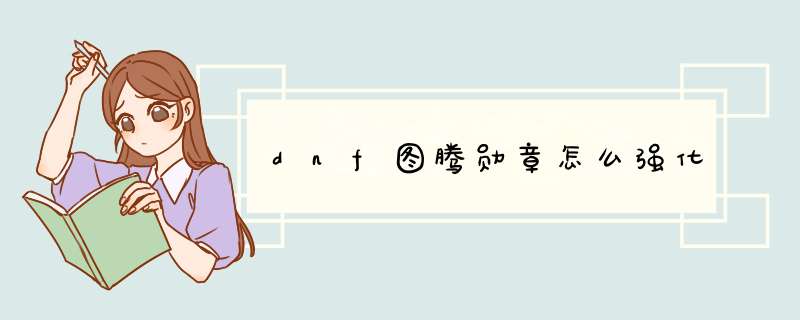 dnf图腾勋章怎么强化