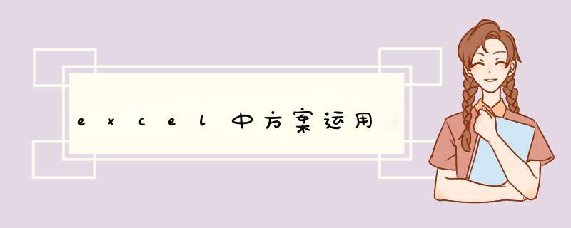 excel中方案运用
