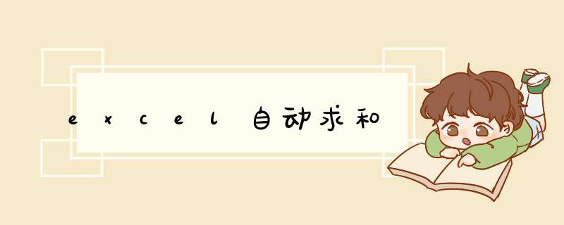 excel自动求和