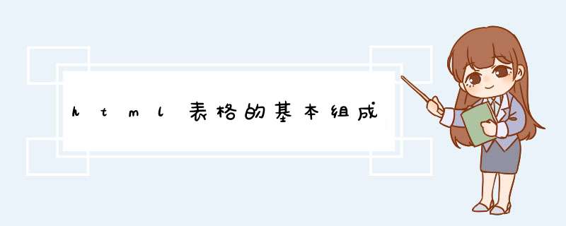 html表格的基本组成
