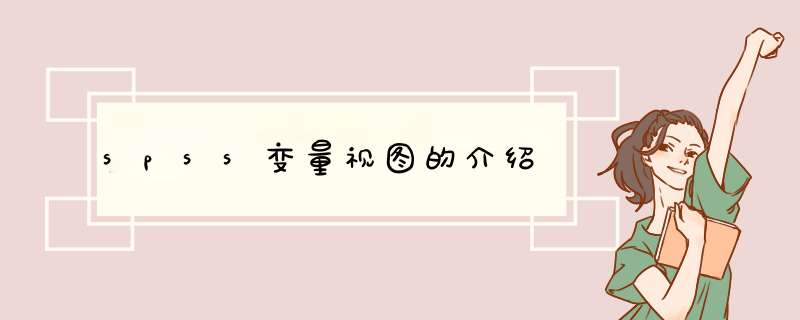 spss变量视图的介绍