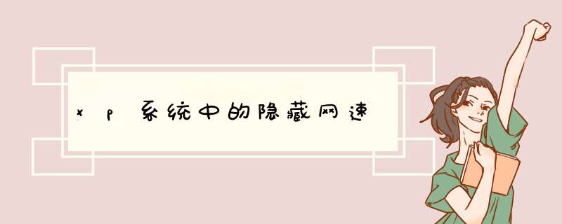 xp系统中的隐藏网速