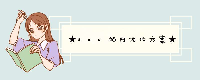 ★seo站内优化方案★