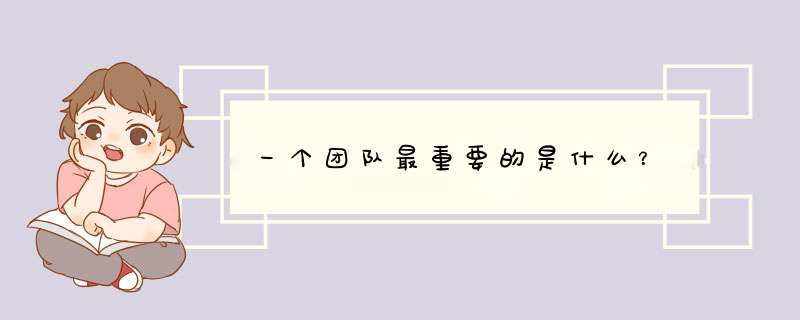 一个团队最重要的是什么？