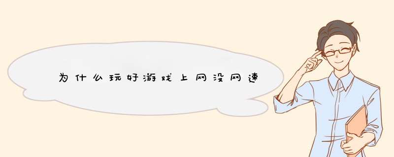 为什么玩好游戏上网没网速