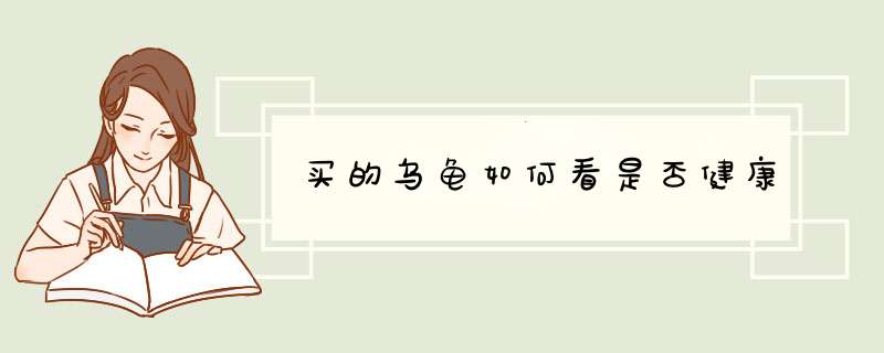 买的乌龟如何看是否健康