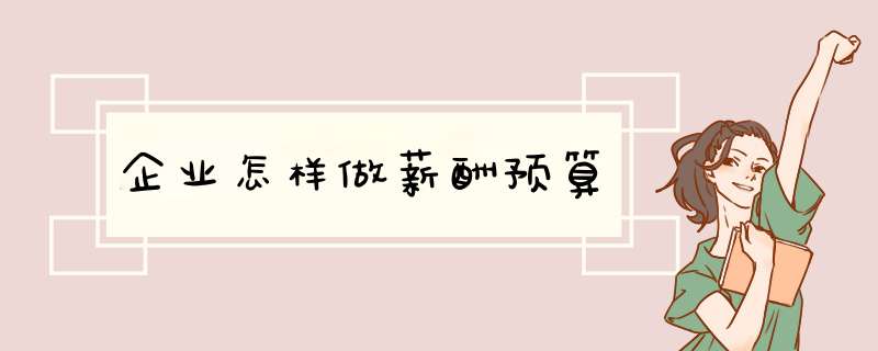 企业怎样做薪酬预算