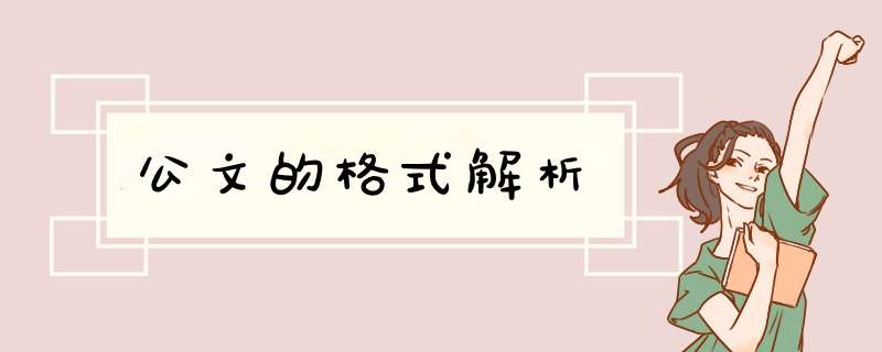 公文的格式解析