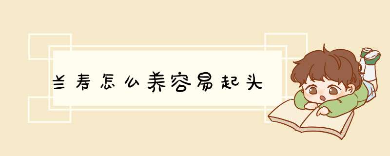 兰寿怎么养容易起头