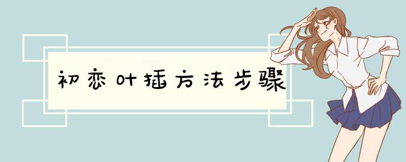 初恋叶插方法步骤