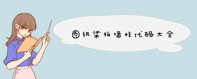 图纸梁板墙柱代码大全