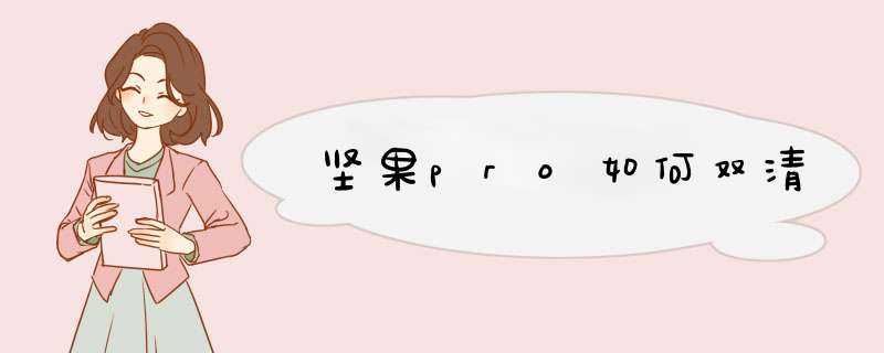 坚果pro如何双清