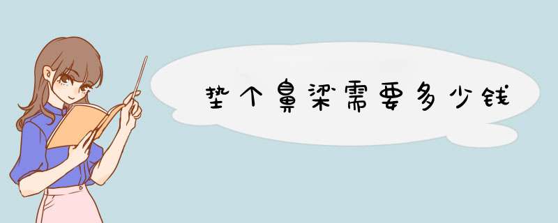 垫个鼻梁需要多少钱