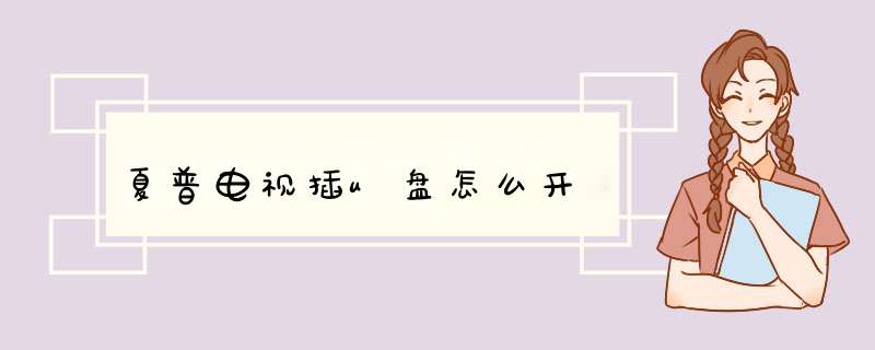 夏普电视插u盘怎么开