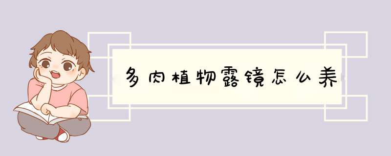 多肉植物露镜怎么养