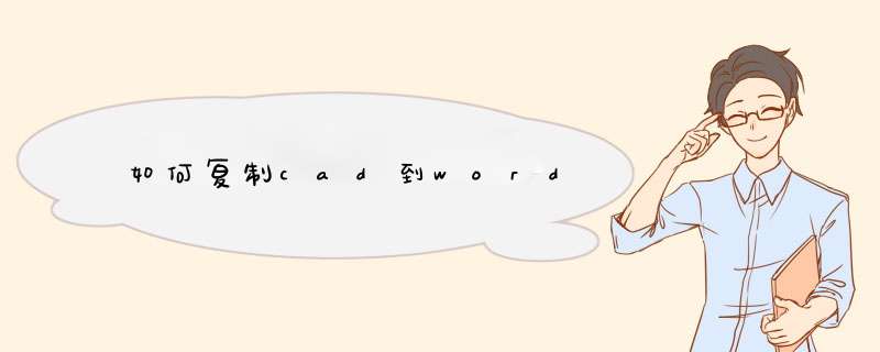 如何复制cad到word