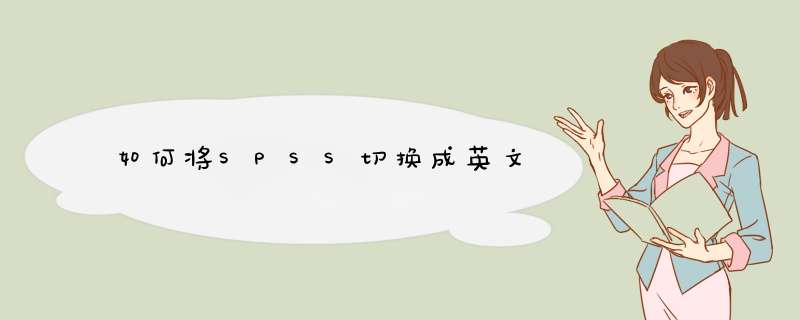 如何将SPSS切换成英文