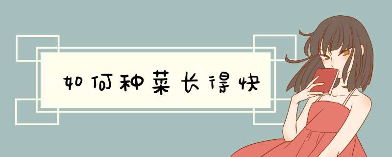 如何种菜长得快