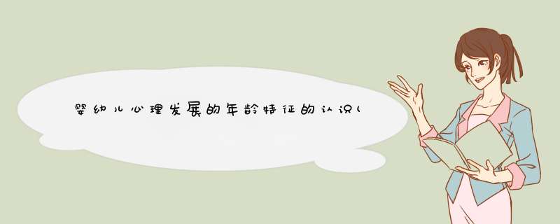 婴幼儿心理发展的年龄特征的认识(三）