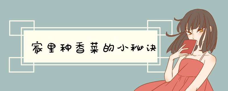 家里种香菜的小秘诀