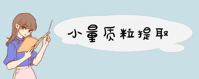 小量质粒提取