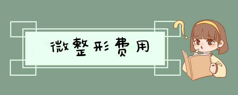 微整形费用