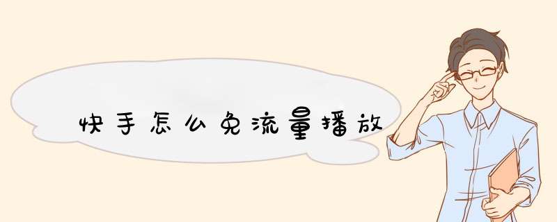 快手怎么免流量播放