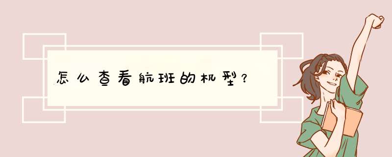 怎么查看航班的机型？