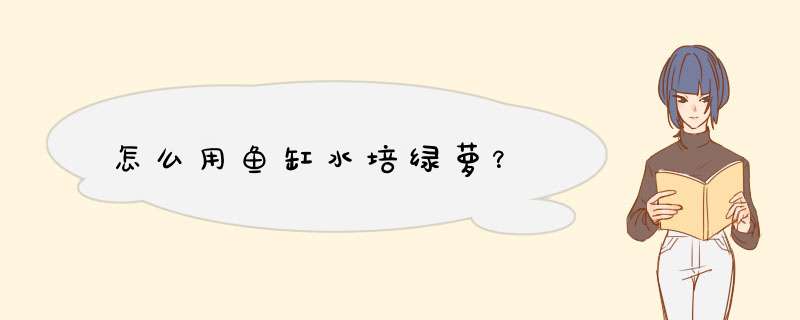 怎么用鱼缸水培绿萝？