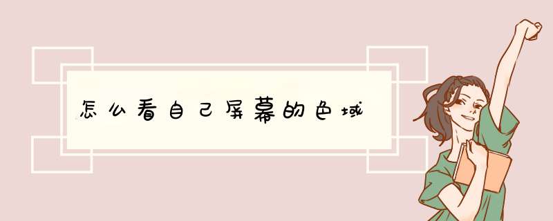 怎么看自己屏幕的色域