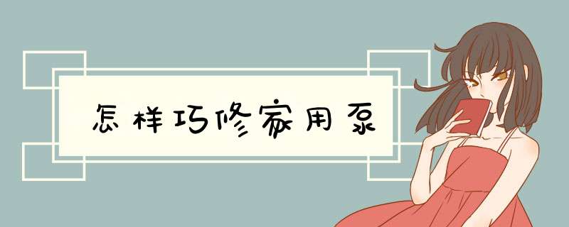 怎样巧修家用泵