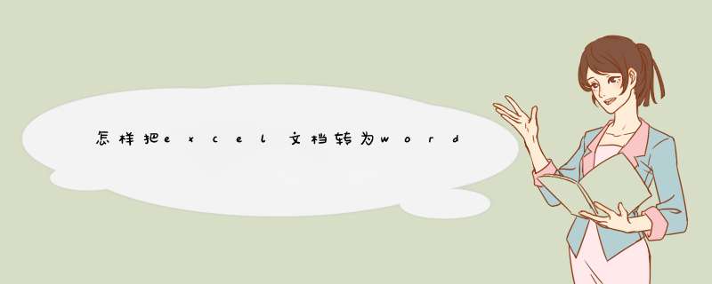 怎样把excel文档转为word文档