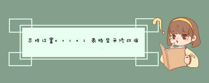 怎样设置excel表格显示修改痕迹