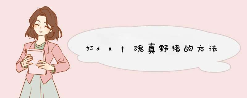 打dnf魂真野猪的方法