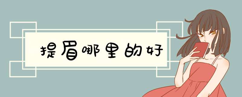 提眉哪里的好