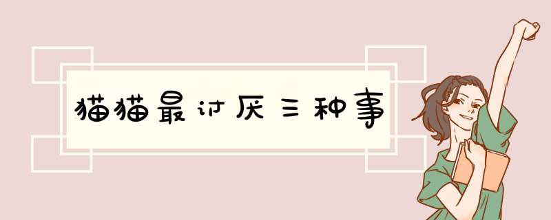 猫猫最讨厌三种事