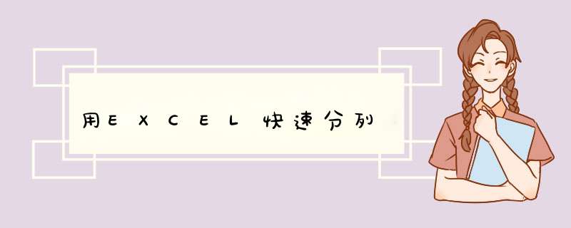 用EXCEL快速分列