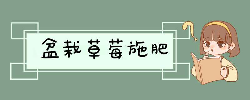 盆栽草莓施肥