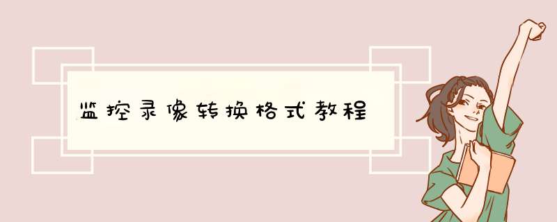 监控录像转换格式教程