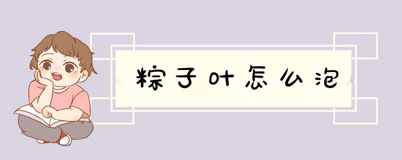 粽子叶怎么泡