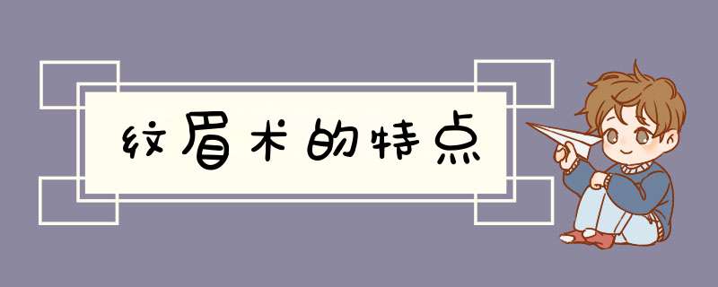 纹眉术的特点