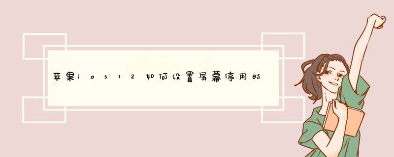 苹果ios12如何设置屏幕停用时间